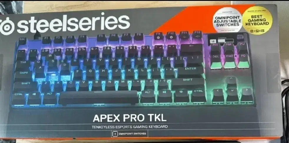 스틸시리즈 APEX PRO TKL (우팅 60he, 베놈 교환받아요)